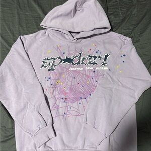 Purple and black spider hoodie  Size L